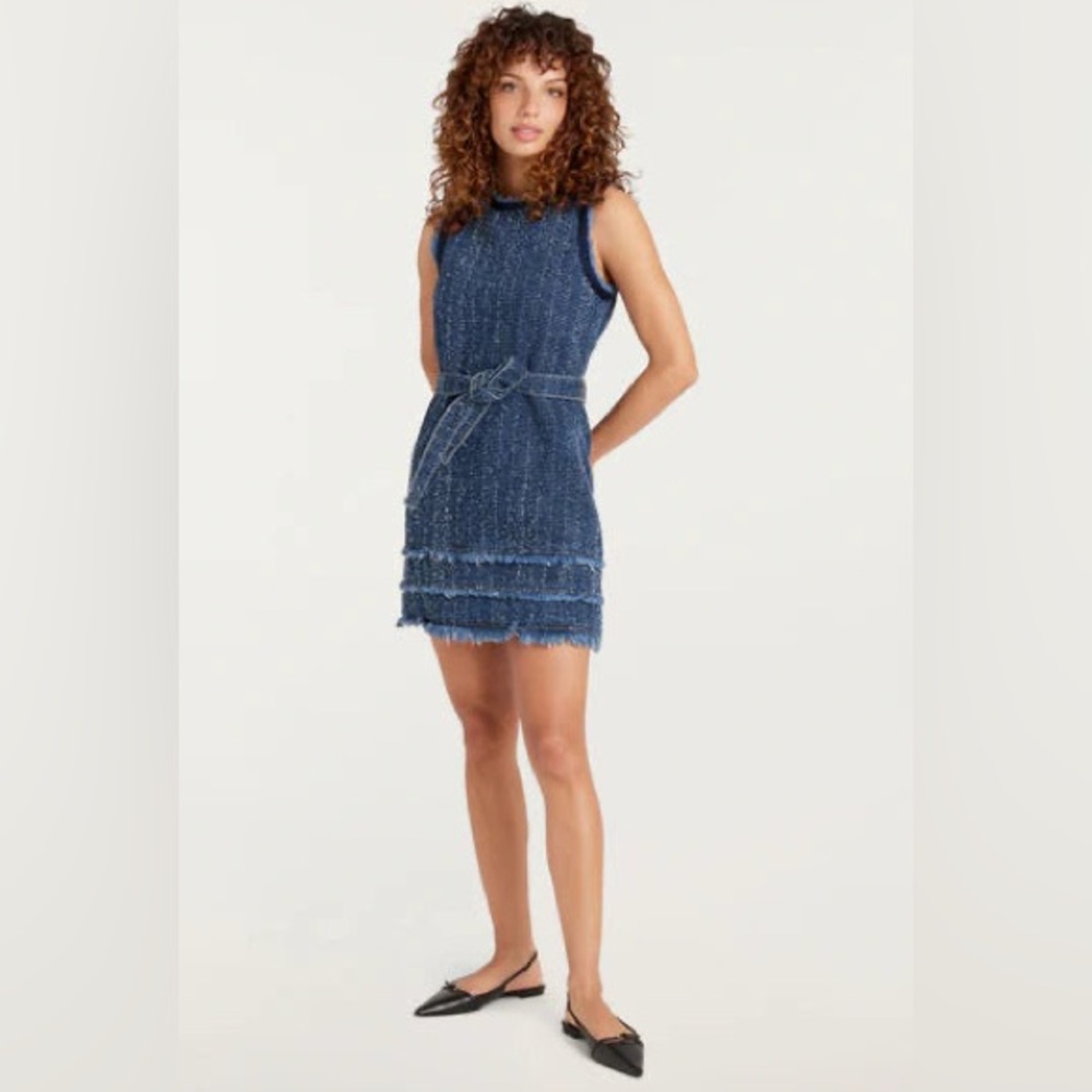 Cinq a Sept Denim Mindi Dress- in Boucle Denim